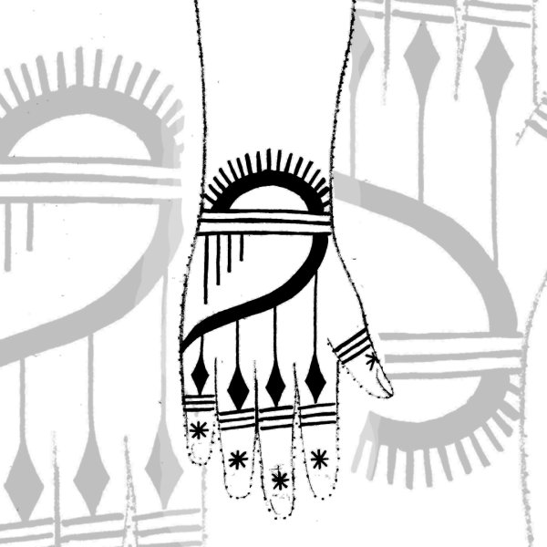Tribal Ornamental Mão