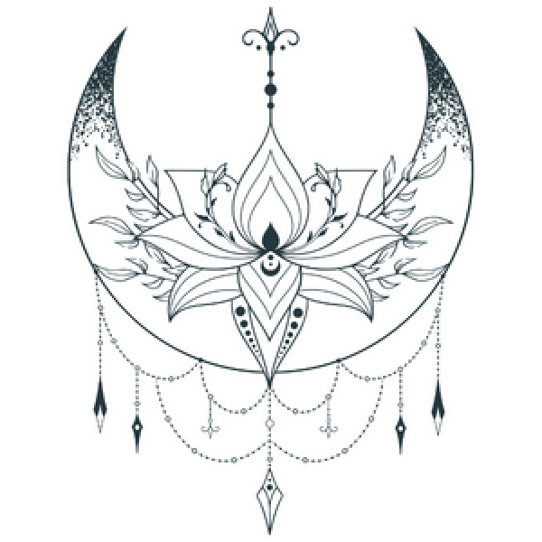 Lua ornamental místico